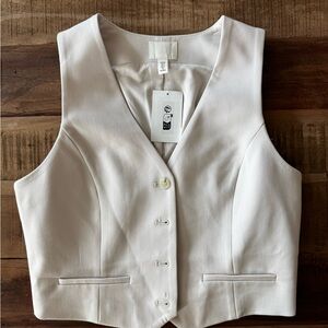 H&M Cream Button Down Top